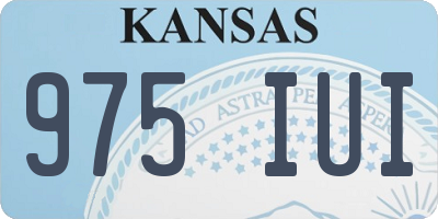 KS license plate 975IUI