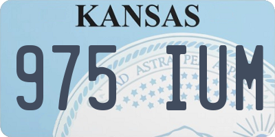KS license plate 975IUM