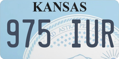 KS license plate 975IUR