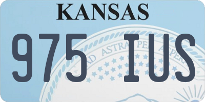 KS license plate 975IUS
