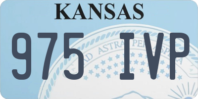 KS license plate 975IVP