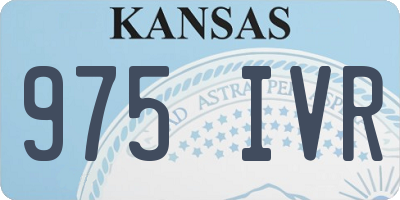 KS license plate 975IVR
