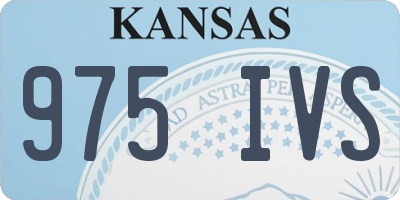 KS license plate 975IVS