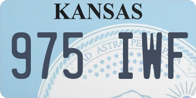 KS license plate 975IWF