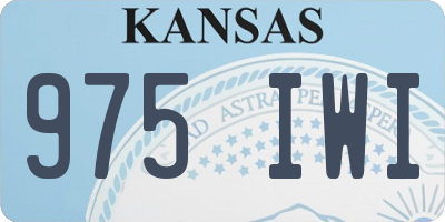 KS license plate 975IWI