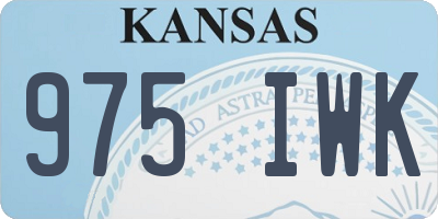 KS license plate 975IWK