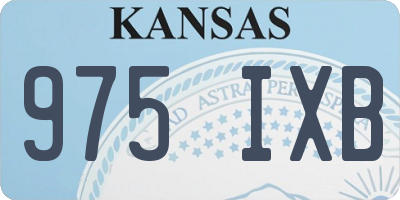 KS license plate 975IXB