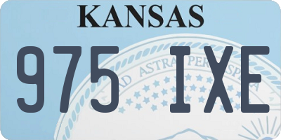 KS license plate 975IXE