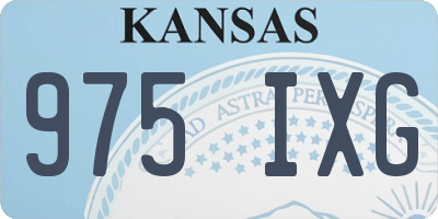KS license plate 975IXG