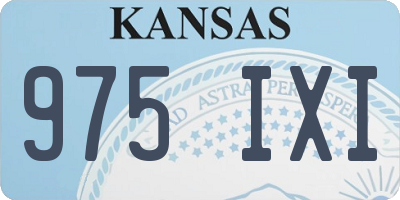 KS license plate 975IXI