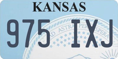 KS license plate 975IXJ