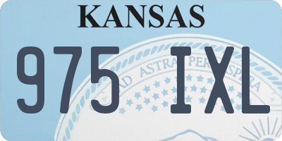 KS license plate 975IXL
