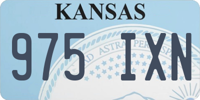KS license plate 975IXN
