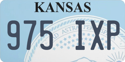 KS license plate 975IXP
