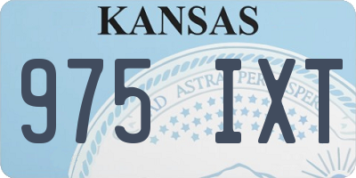 KS license plate 975IXT