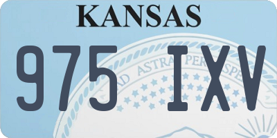 KS license plate 975IXV
