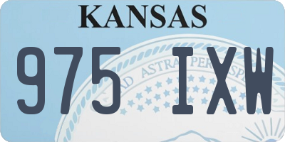 KS license plate 975IXW