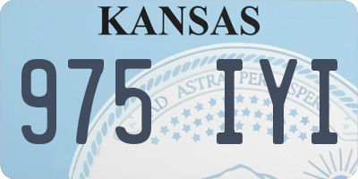 KS license plate 975IYI