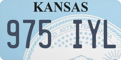 KS license plate 975IYL