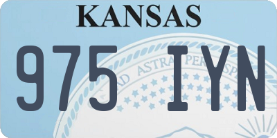 KS license plate 975IYN