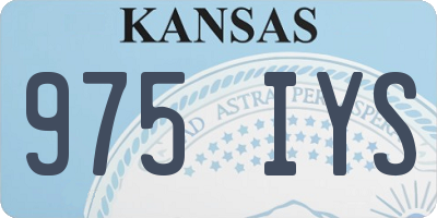 KS license plate 975IYS