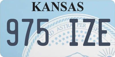 KS license plate 975IZE