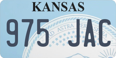 KS license plate 975JAC