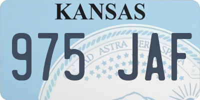 KS license plate 975JAF