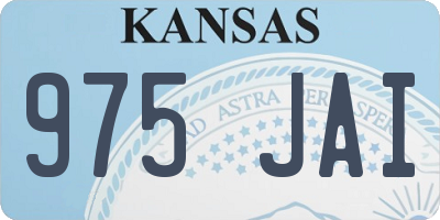 KS license plate 975JAI
