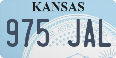 KS license plate 975JAL