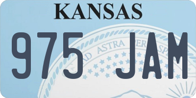 KS license plate 975JAM