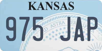 KS license plate 975JAP