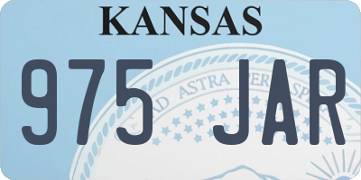 KS license plate 975JAR