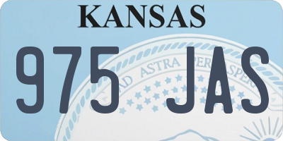 KS license plate 975JAS