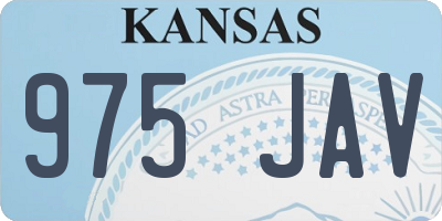 KS license plate 975JAV