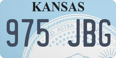 KS license plate 975JBG