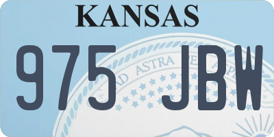 KS license plate 975JBW