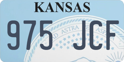 KS license plate 975JCF