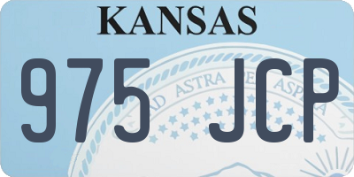 KS license plate 975JCP