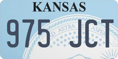 KS license plate 975JCT