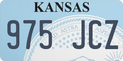 KS license plate 975JCZ