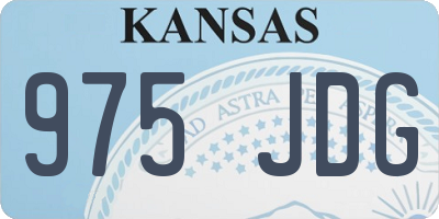 KS license plate 975JDG