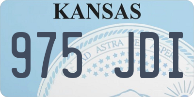 KS license plate 975JDI