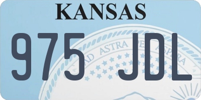 KS license plate 975JDL