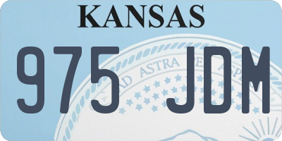 KS license plate 975JDM