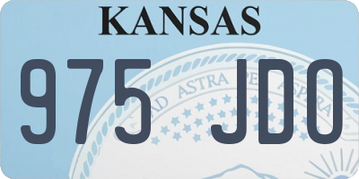 KS license plate 975JDO