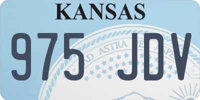 KS license plate 975JDV