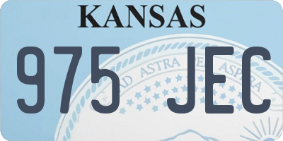 KS license plate 975JEC