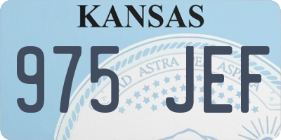 KS license plate 975JEF