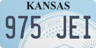 KS license plate 975JEI